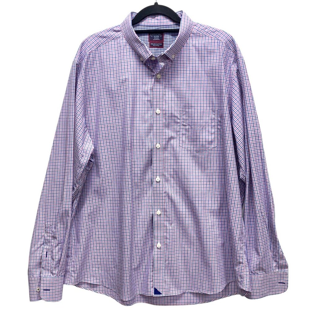 UNTUCKit‎ Monroeville Men's XXL Plaid Shirt Cotton Wrinkle Free Button-Down
